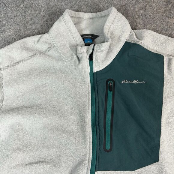 Eddie Bauer First Ascent 1/4 Zip Pullover Mens XL TALL Gray Teal Fleece Outdoor - Picture 6 of 8